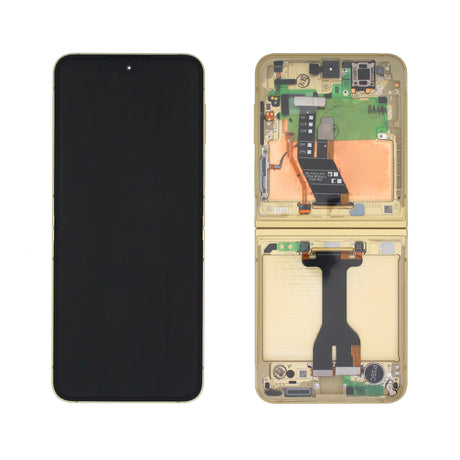 Samsung Galaxy FLIP 6 MAIN (SM-F741B) Complete LCD with Frame in Yellow — Service Pack (SVC) [GH82-35014B]