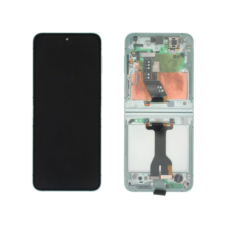 Samsung Galaxy FLIP 6 MAIN (SM-F741B) Complete LCD with Frame in L.Green — Service Pack (SVC) [GH82-35014D]