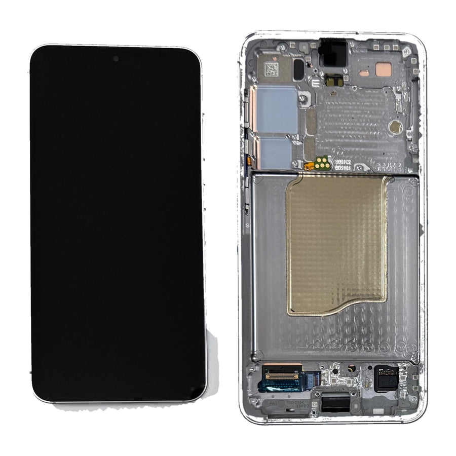 Samsung Galaxy S25 (SM-S931B) Complete LCD with Frame in Silver — PreAssembled (PA) [GH82-36328A]