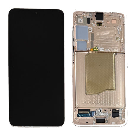 Samsung Galaxy S25 (SM-S931B) Complete LCD with Frame in Gold — Genuine PreAssembled (GPA) [GH82-36329F]