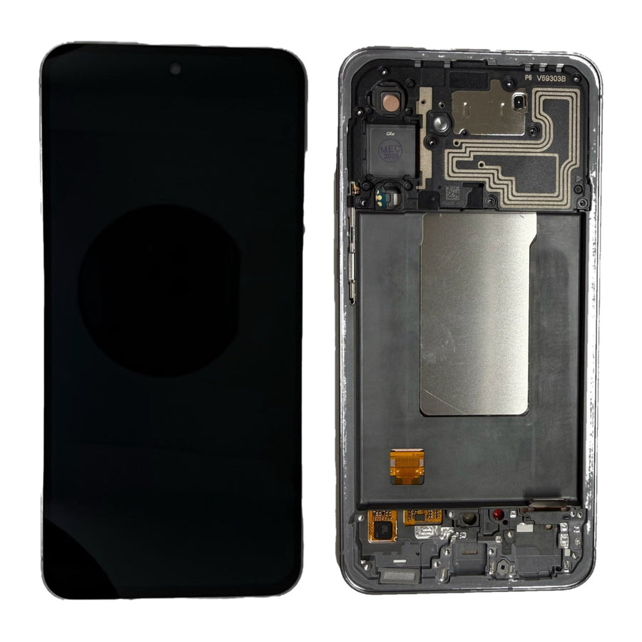 Samsung Galaxy A56 (SM-A566B) Complete LCD with Frame in Black — Service Pack (SVC) [GH82-36828A-SVC]