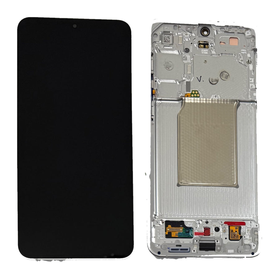 Samsung Galaxy S25 FE (SM-S731B) Complete LCD with Frame in White — Service Pack (SVC) [GH82-38431B-SVC]