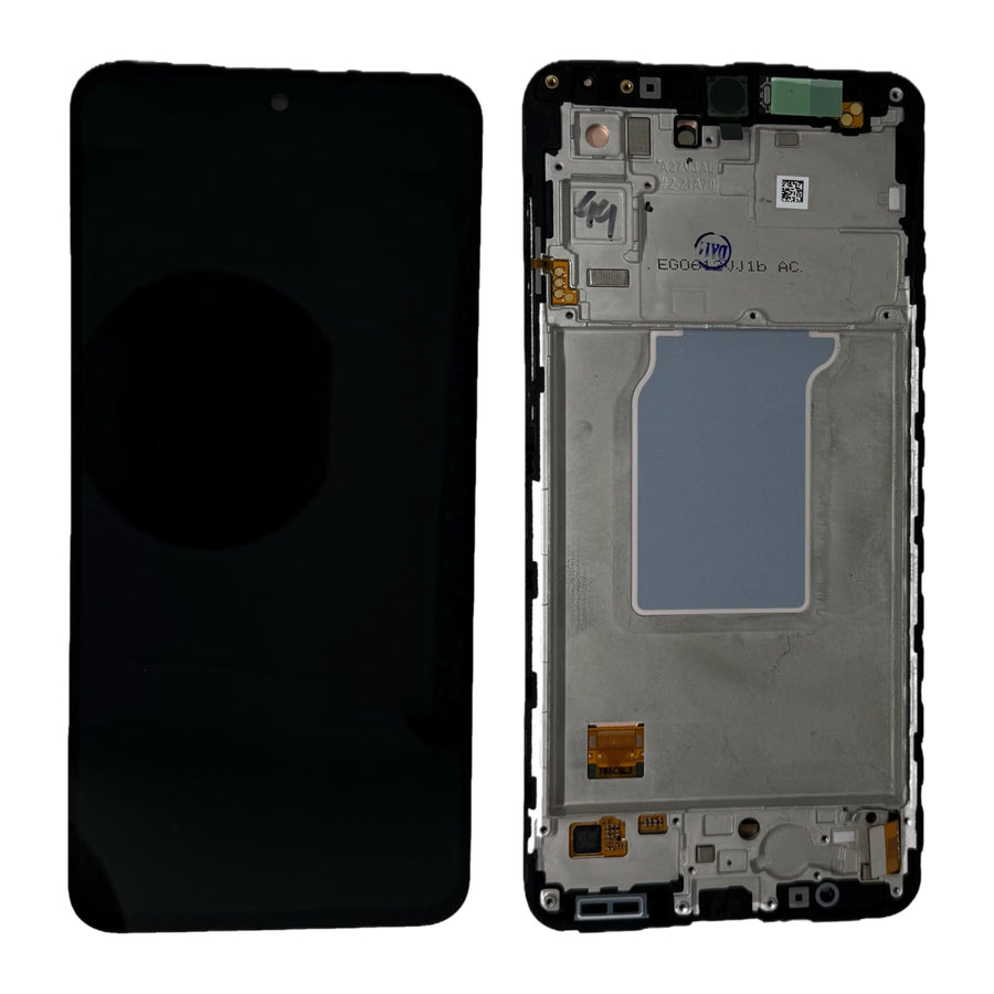 Samsung Galaxy A27 (SM-A276B) Complete LCD with Frame in Black — Service Pack (SVC) [GH82-39944A]