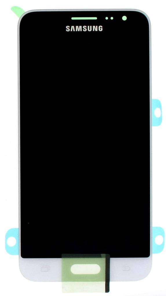 Samsung Galaxy J3 2016 (SM-J320F) Complete LCD with Frame in White — Service Pack (SVC) [GH97-18414A]