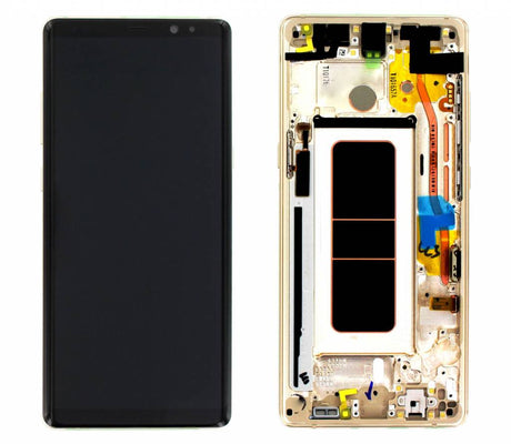 Samsung Galaxy NOTE 8 (SM-N950F) Complete LCD with Frame in Gold — Service Pack (SVC) [GH97-21066D]