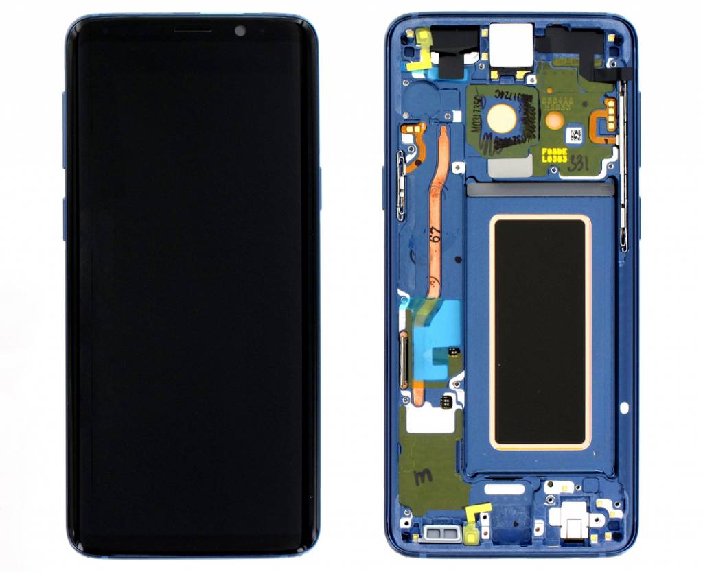 Samsung Galaxy S9 (SM-G960F) Complete LCD with Frame in Blue - GH97-21696D