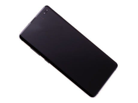Samsung Galaxy S10 PLUS (SM-G975F) Complete LCD with Frame in Silver — Service Pack (SVC) [GH82-18849G]