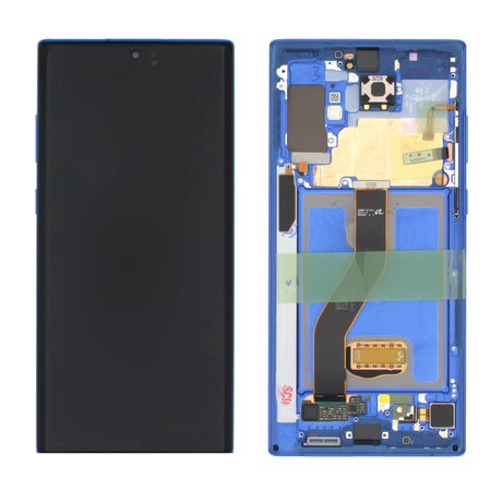 Samsung Galaxy NOTE 10 PLUS (SM-N975F) Complete LCD with Frame in Blue — Service Pack (SVC) [GH82-20838D]