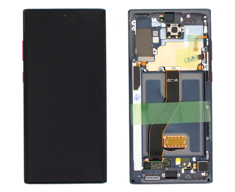 Samsung Galaxy NOTE 10 PLUS (SM-N975F) Complete LCD with Frame in Black (Sw) — Service Pack (SVC) [GH82-21620A]
