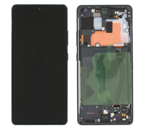 Samsung Galaxy S10 LITE (SM-G770F) Complete LCD with Frame in Black — Service Pack (SVC) [GH82-21672A]