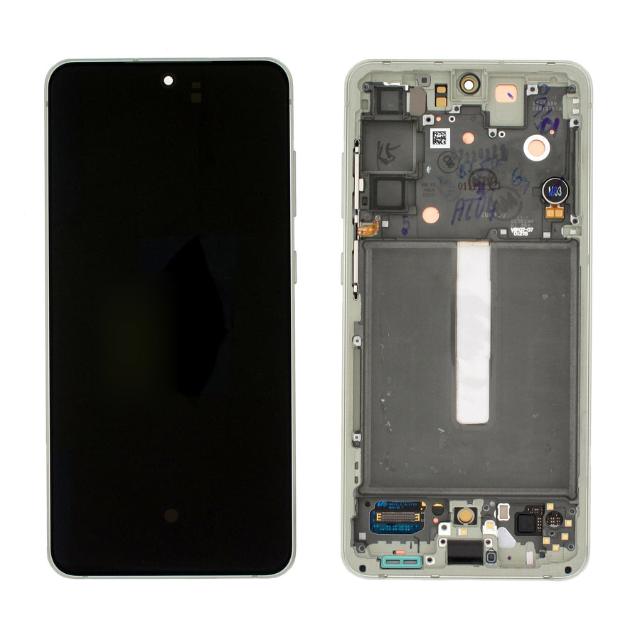 Samsung Galaxy S21 FE (SM-G990F) Complete LCD with Frame in Green — Service Pack (SVC) [GH82-26414C]