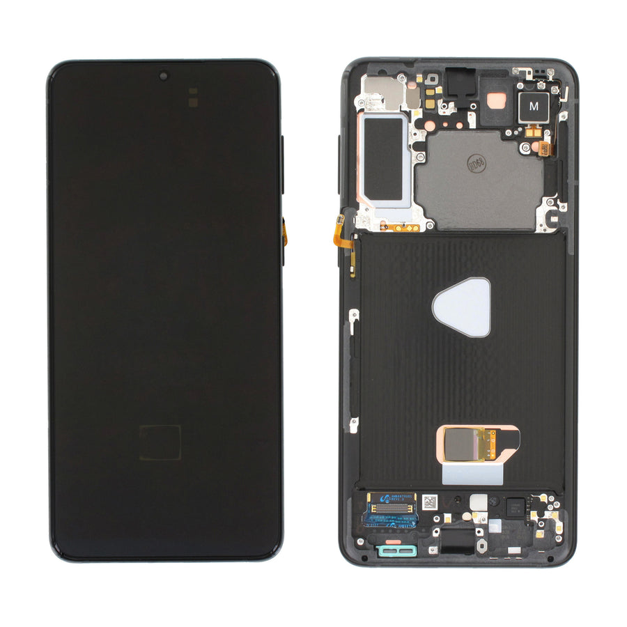 Samsung Galaxy S21 PLUS (SM-G996B) Complete LCD with Frame in Black — Service Pack (SVC) [GH82-27268A]