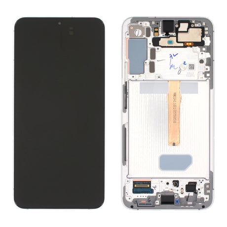 Samsung Galaxy S22 PLUS (SM-S906B) Complete LCD with Frame in White — Service Pack (SVC) [GH82-27501B]