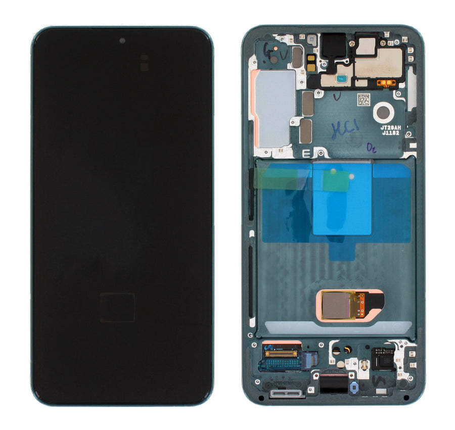 Samsung Galaxy S22 (SM-S901B) Complete LCD with Frame in Green — Service Pack (SVC) [GH82-27520C]