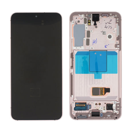 Samsung Galaxy S22 (SM-S901B) Complete LCD with Frame in Pink Gold — Service Pack (SVC) [GH82-27520D]