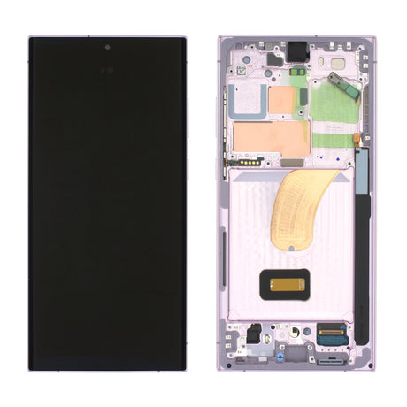 Samsung Galaxy S23 ULTRA (SM-S918B) Complete LCD with Frame in Lavender — Genuine PreAssembled (GPA) [GH82-30465D]