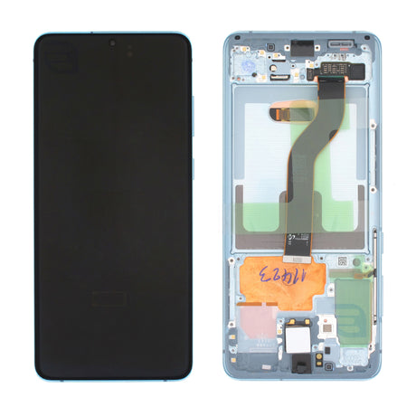 Samsung Galaxy S20 PLUS (SM-G986B) Complete LCD with Frame in Blue — Service Pack (SVC) [GH82-31441D]