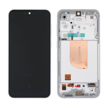 Samsung Galaxy S23 FE (SM-S711B) Complete LCD with Frame in White — PreAssembled (PA) [GH82-32854B]
