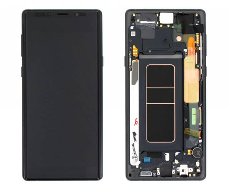 Samsung Galaxy NOTE 9 (SM-N960F) Complete LCD with Frame in Black — Service Pack (SVC) [GH97-22269A]