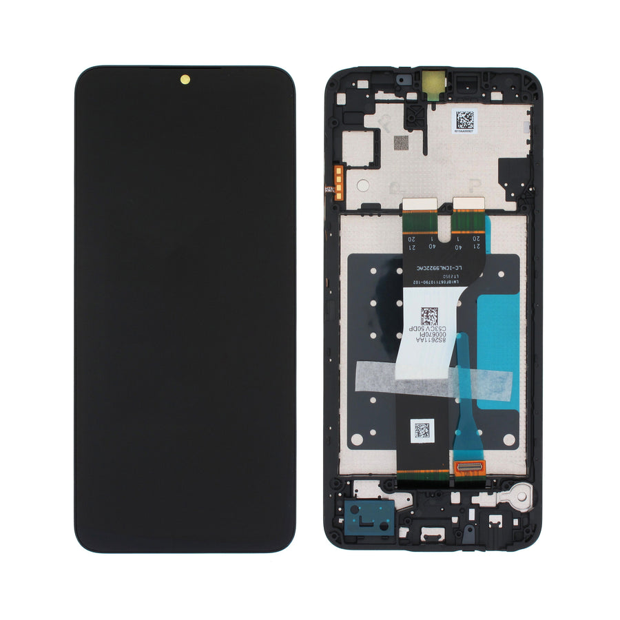 Samsung Galaxy A05S (SM-A057) Complete LCD with Frame in Black — Service Pack (SVC) [GH81-24364A]