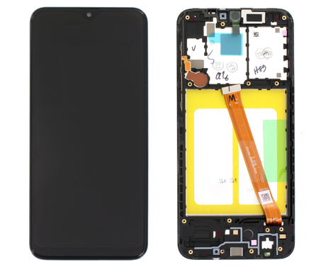 Samsung Galaxy A20e (SM-A202F) Complete LCD with Frame in Black — Service Pack (SVC) [GH82-20229A]