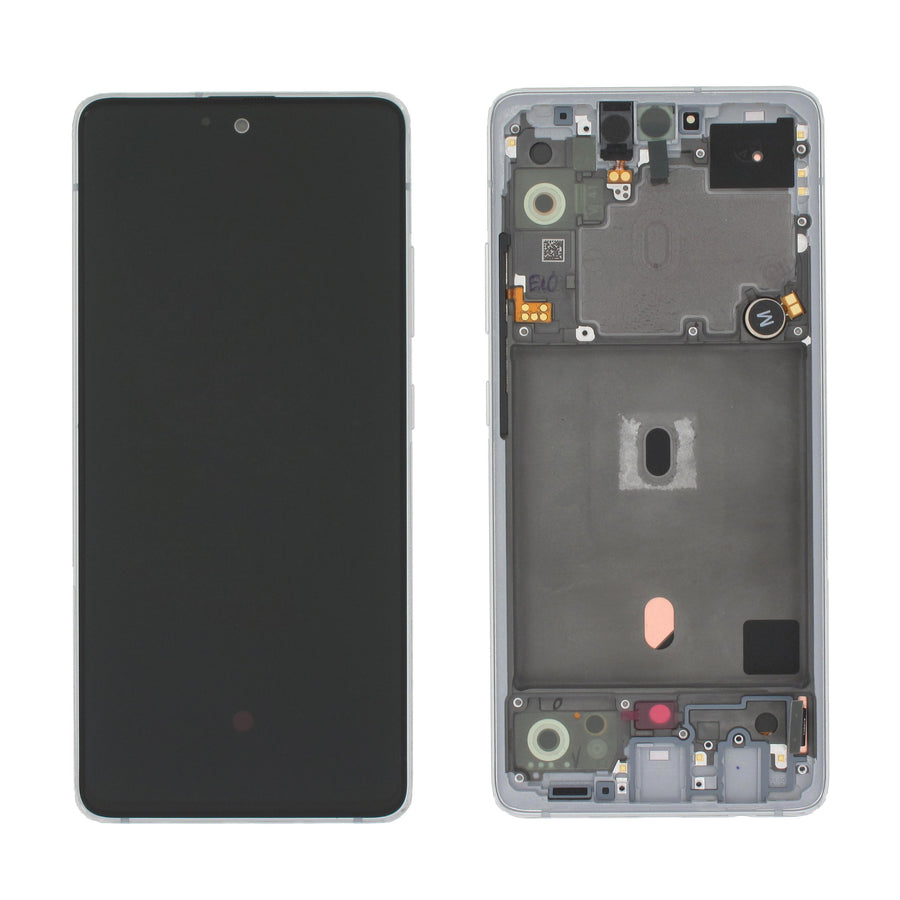 Samsung Galaxy A51 5G (SM-A516B) Complete LCD with Frame in White — Service Pack (SVC) [GH82-23100B]