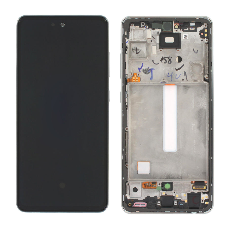 Samsung Galaxy A52 (SM-A526B) Complete LCD with Frame in White — Service Pack (SVC) [GH82-25524D]