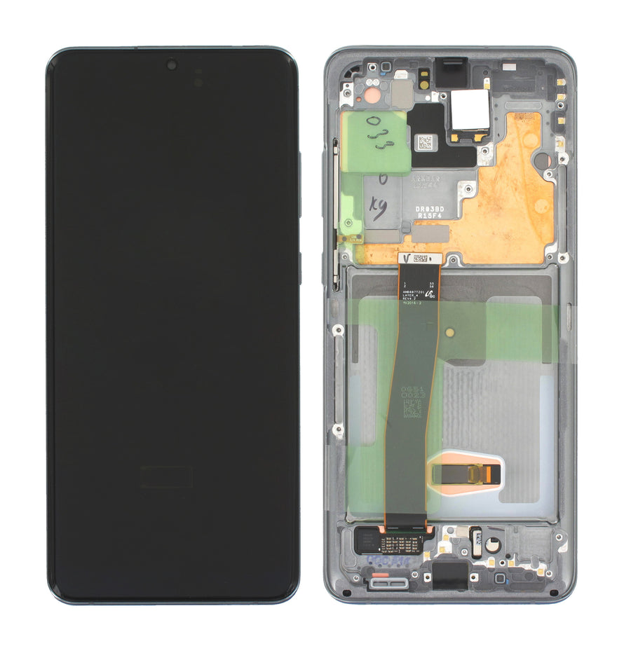 Samsung Galaxy S20 ULTRA (SM-G988B) Complete LCD with Frame in Gray — Service Pack (SVC) [GH82-26032B]