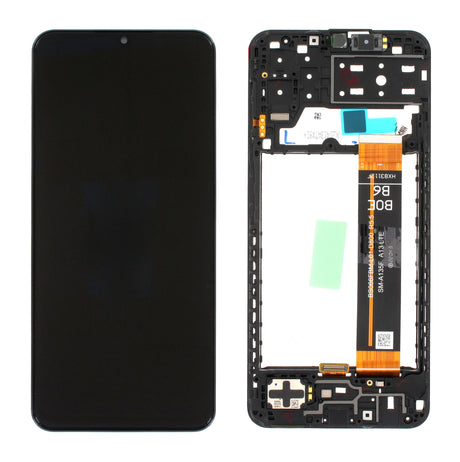 Samsung Galaxy A13 4G (SM-A135F) Complete LCD with Frame in Black — Service Pack (SVC) [GH82-28508A]