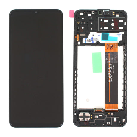 Samsung Galaxy A13s (SM-A137F) Complete LCD with Frame in Black — Service Pack (SVC) [GH82-29228A]