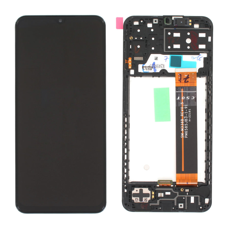 Samsung Galaxy A13s (SM-A137F) Complete LCD with Frame in Black — Service Pack (SVC) [GH82-29228A]
