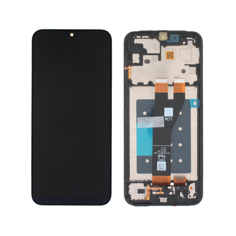 Samsung Galaxy A14 5G NON EU (SM-A146Bv2) Complete LCD with Frame in Black — Service Pack (SVC) [GH82-30658A]