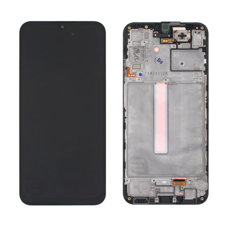 Samsung Galaxy A25 5G (SM-A256B) Complete LCD with Frame in Black — Service Pack (SVC) [GH82-33214A]