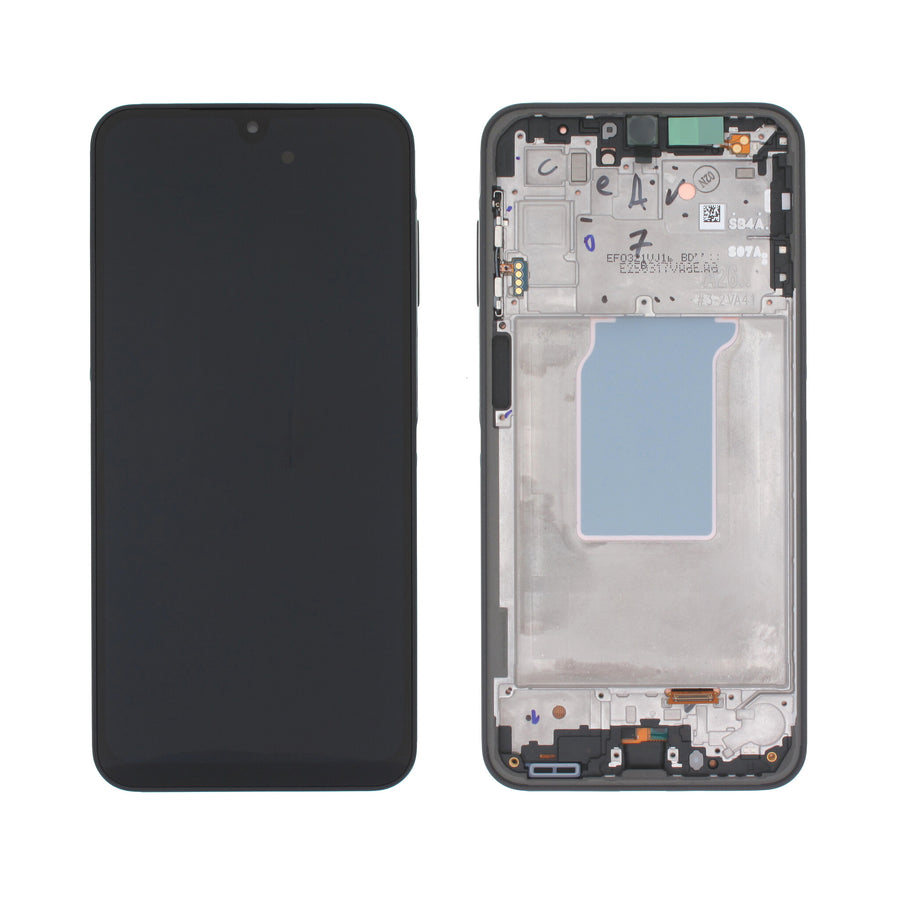 Samsung Galaxy A26 5G (SM-A266B) Complete LCD with Frame in Black — Service Pack (SVC) [GH82-37049A]