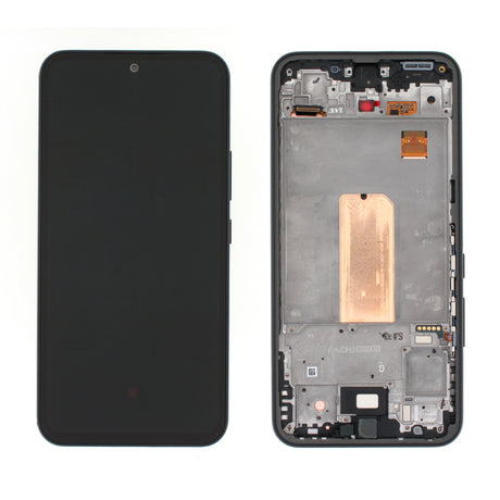Samsung Galaxy A54 (SM-A546B) Complete LCD with Frame in Black — Service Pack (SVC) [GH82-31231A]